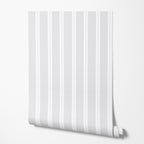 Light Grey Classic Stripe Wallpaper