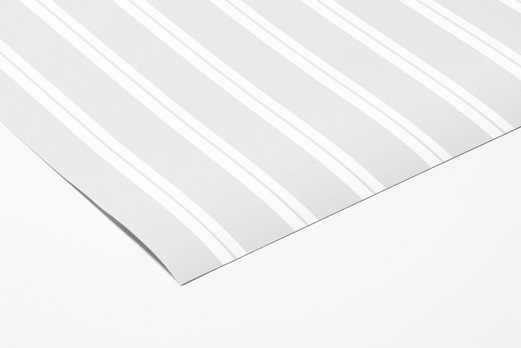 Light Grey Classic Stripe Wallpaper