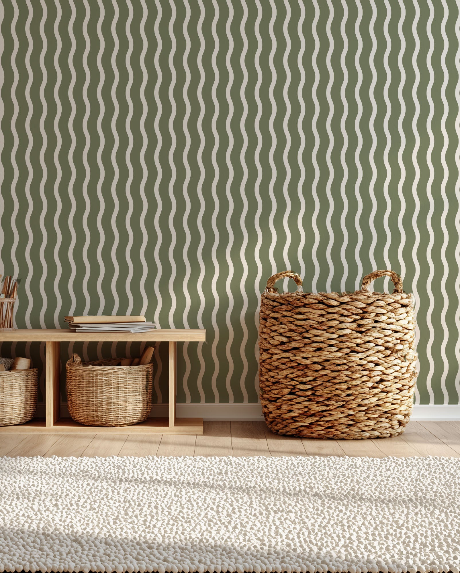 Olive Wave Wallpaper