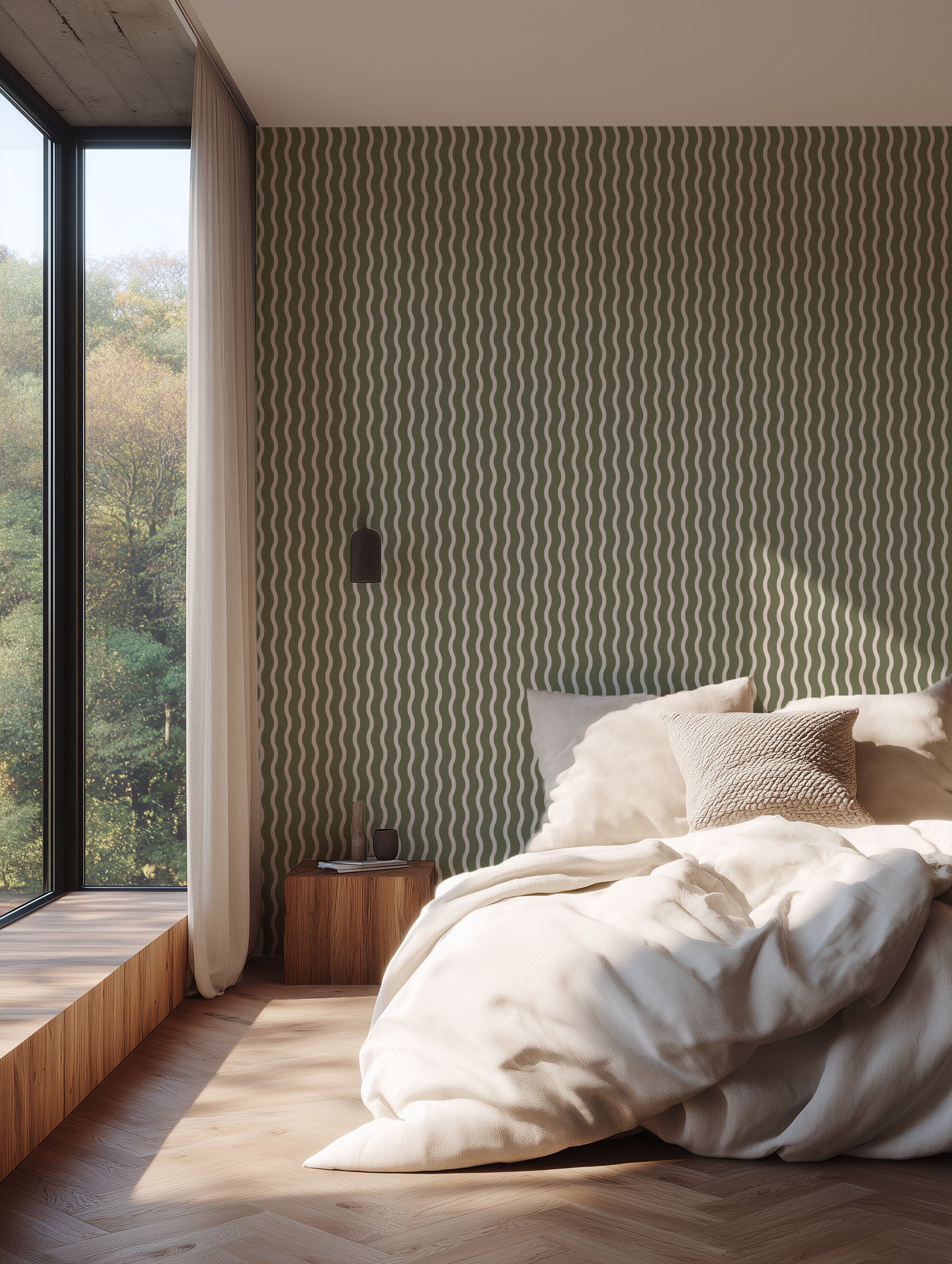 Olive Wave Wallpaper