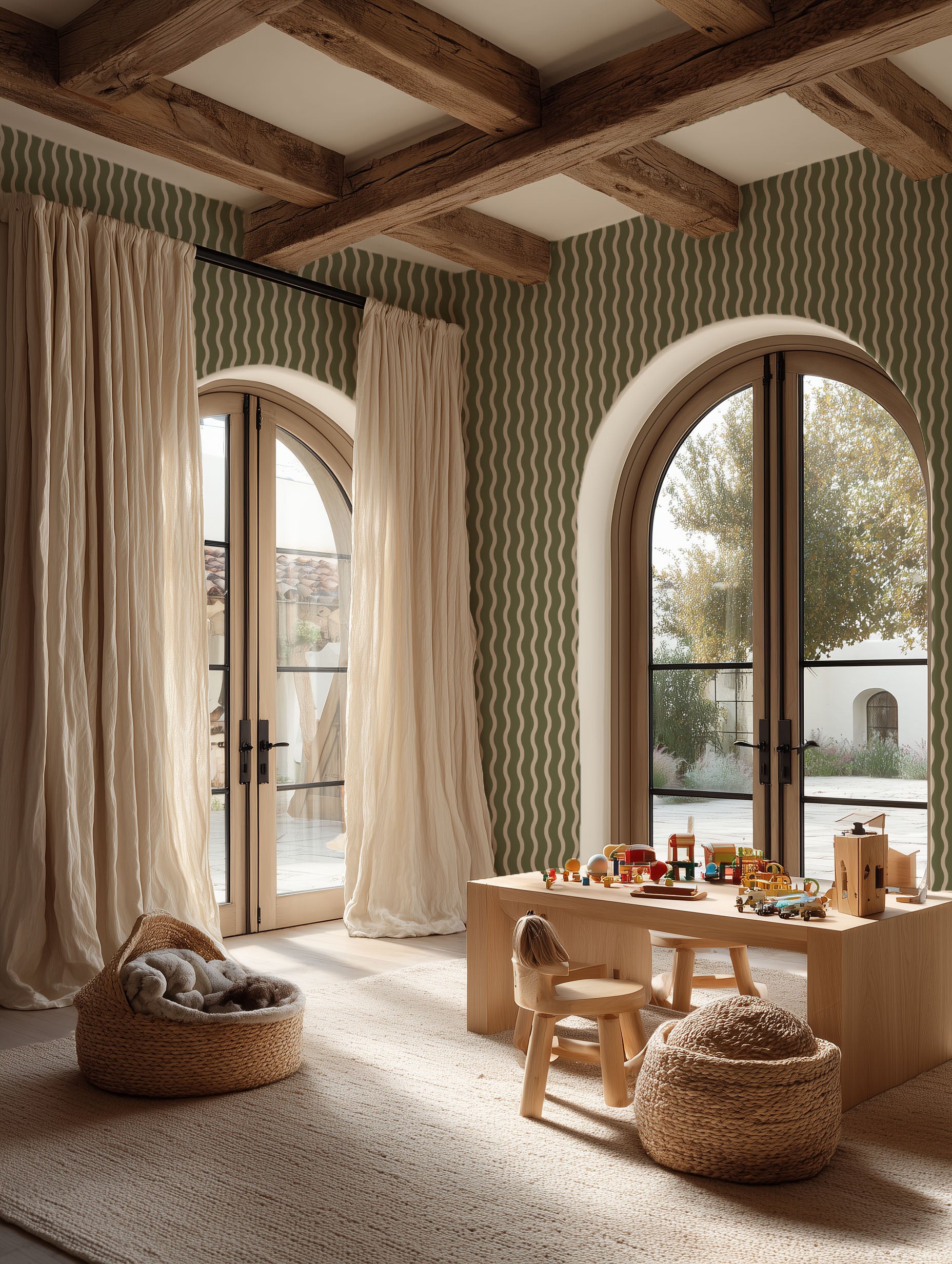 Olive Wave Wallpaper