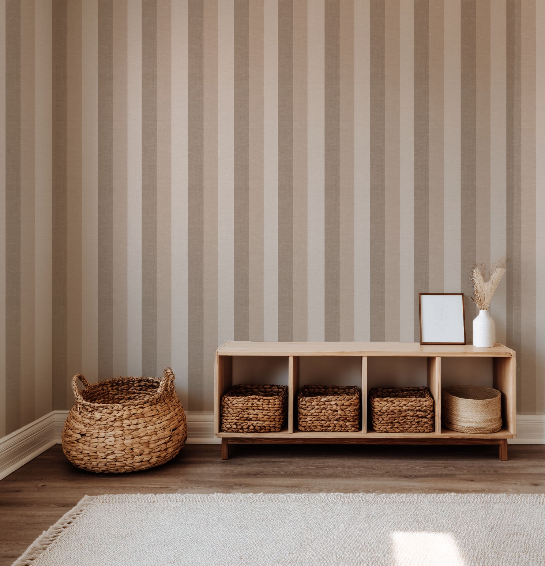 Neutral Stripe Wallpaper