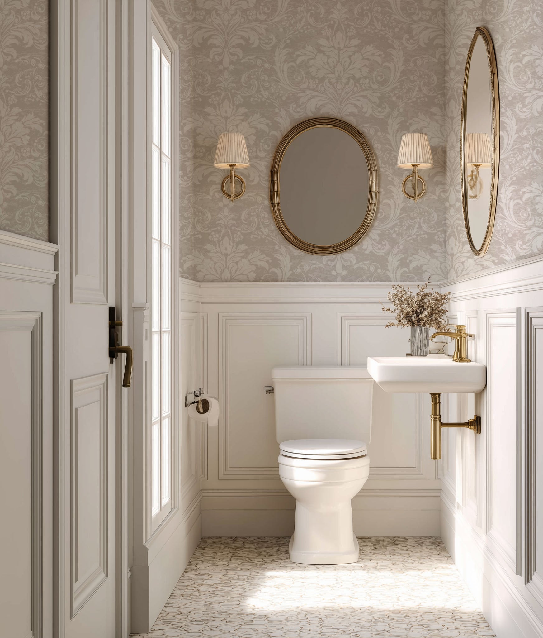 Vintage Damask Wallpaper
