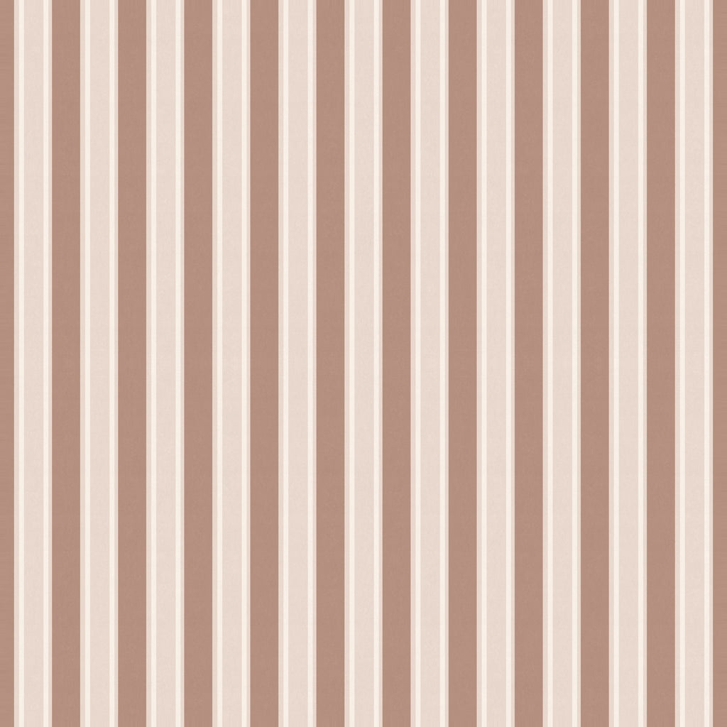Dusty Clay large-scale stripe wallpaper flat pattern
