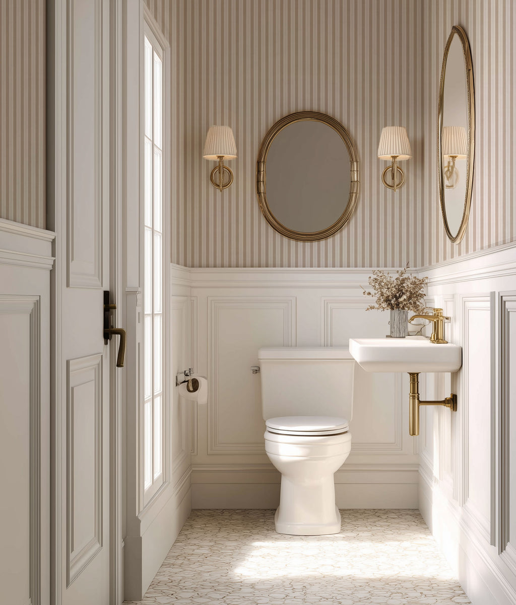 Fine Beige Stripe Wallpaper