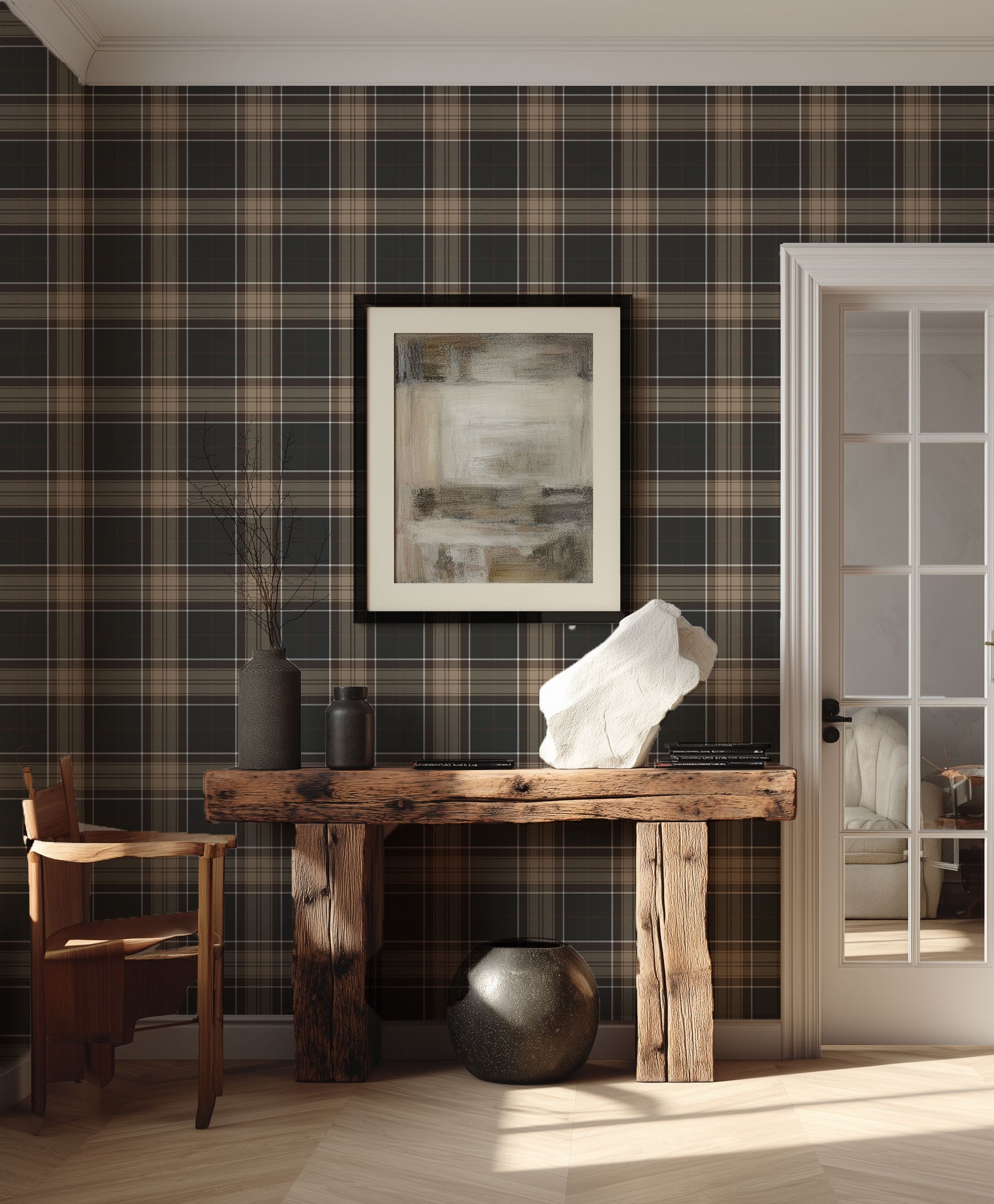 Heritage Plaid Wallpaper