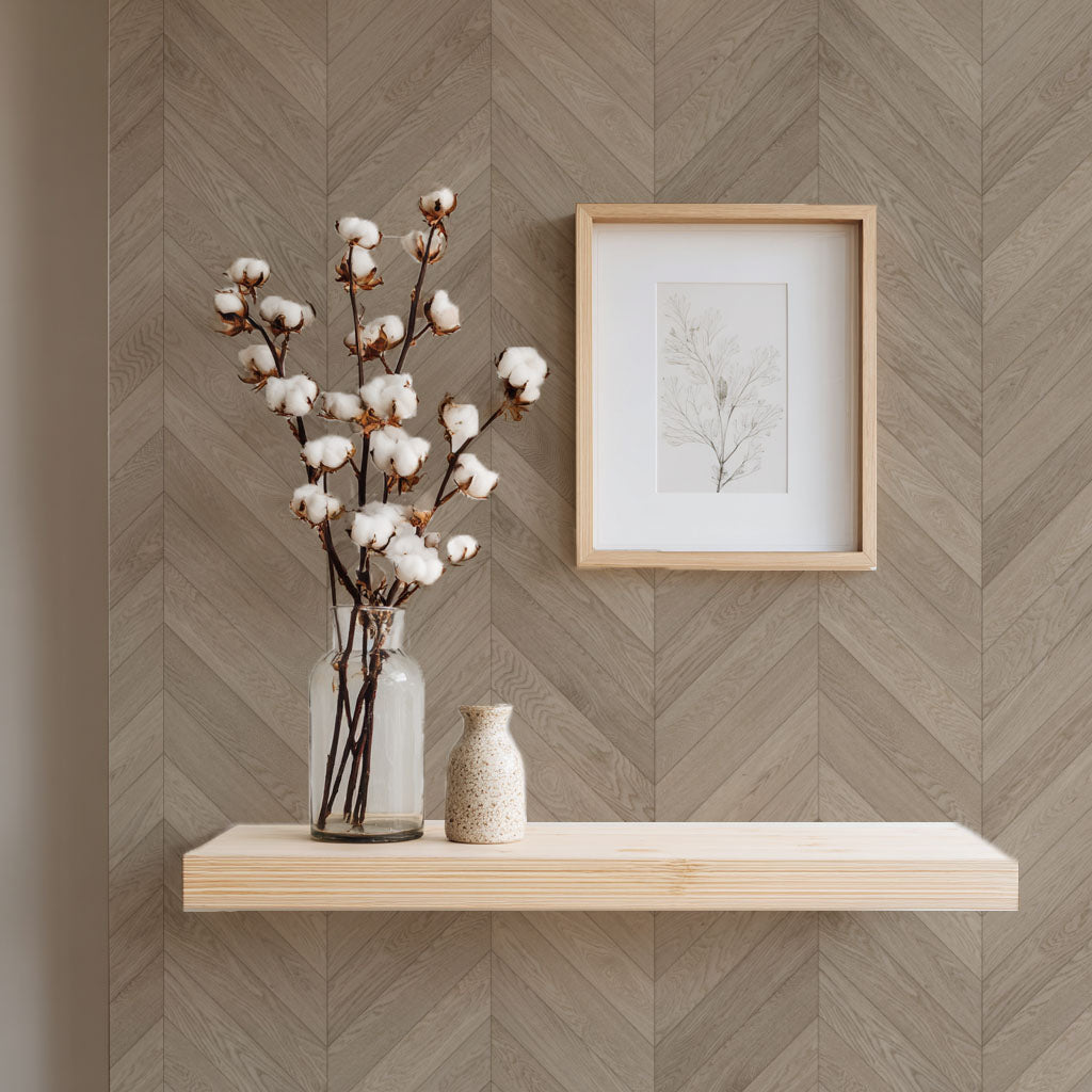 Herringbone Wood Texture Wallpaper