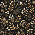 Golden Floral Wallpaper
