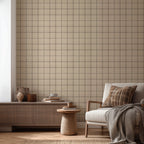 Linen Plaid Wallpaper