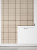 Linen Plaid Wallpaper