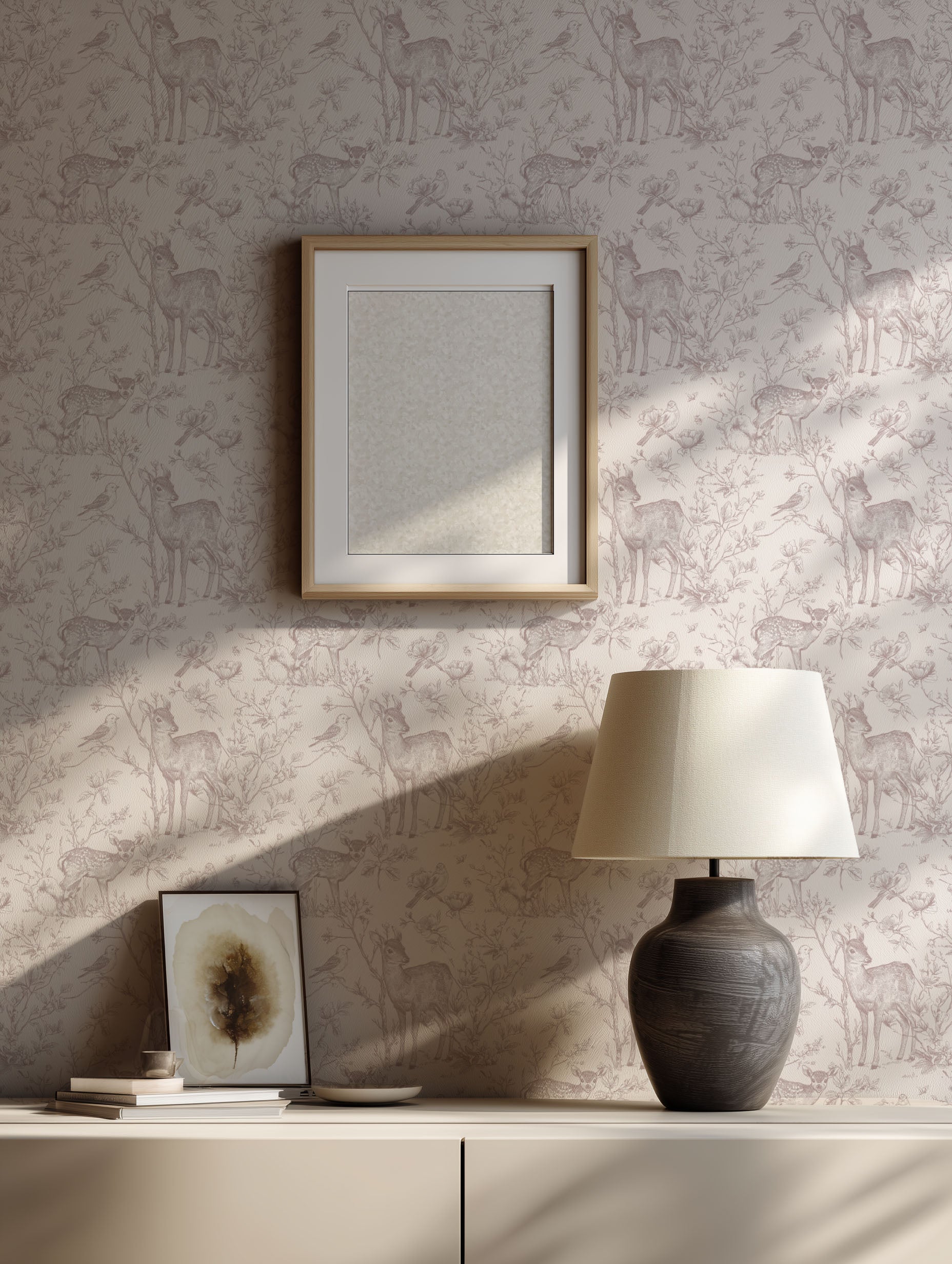 Woodland Nursery Toile Wallpaper