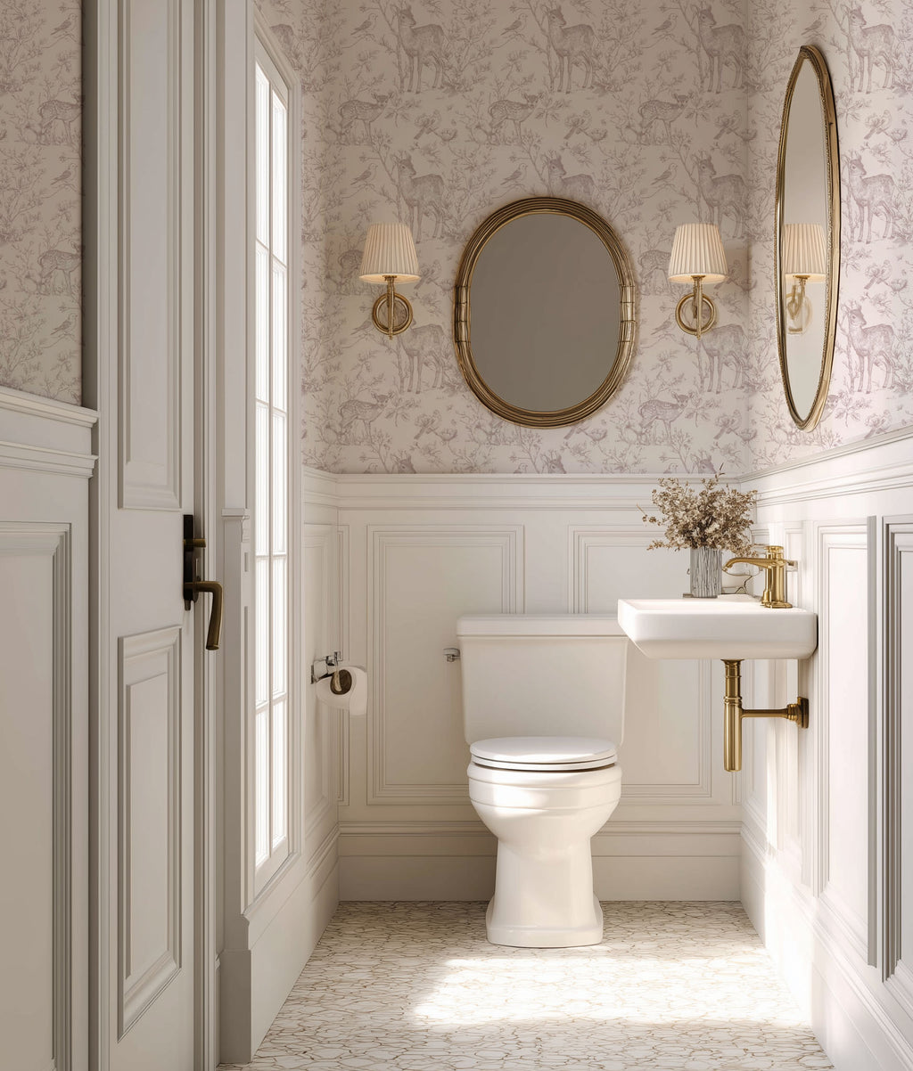 Woodland Nursery Toile Wallpaper