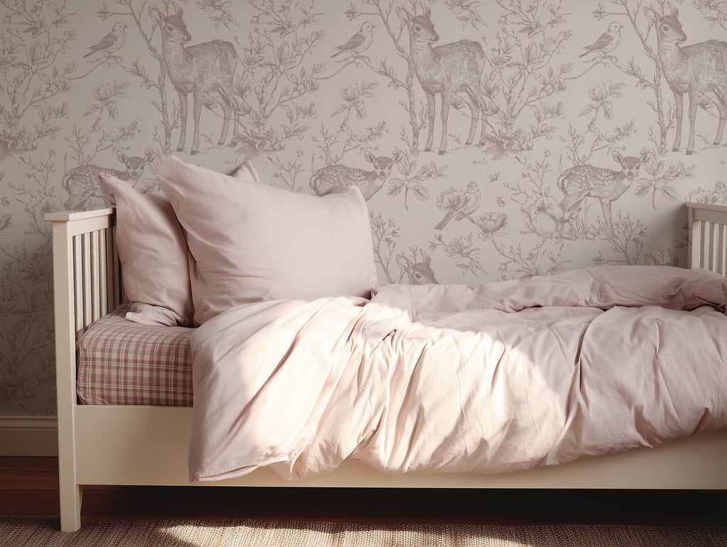 Woodland Nursery Toile Wallpaper