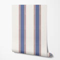 Wide Blue Stripe Wallpaper