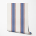 Wide Blue Stripe Wallpaper