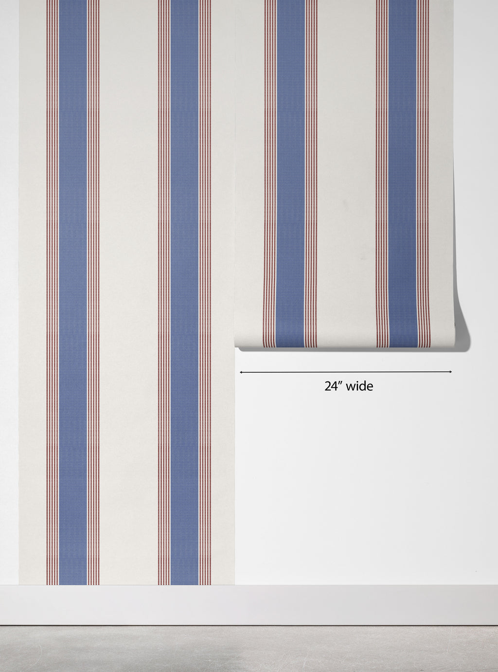 Wide Blue Stripe Wallpaper