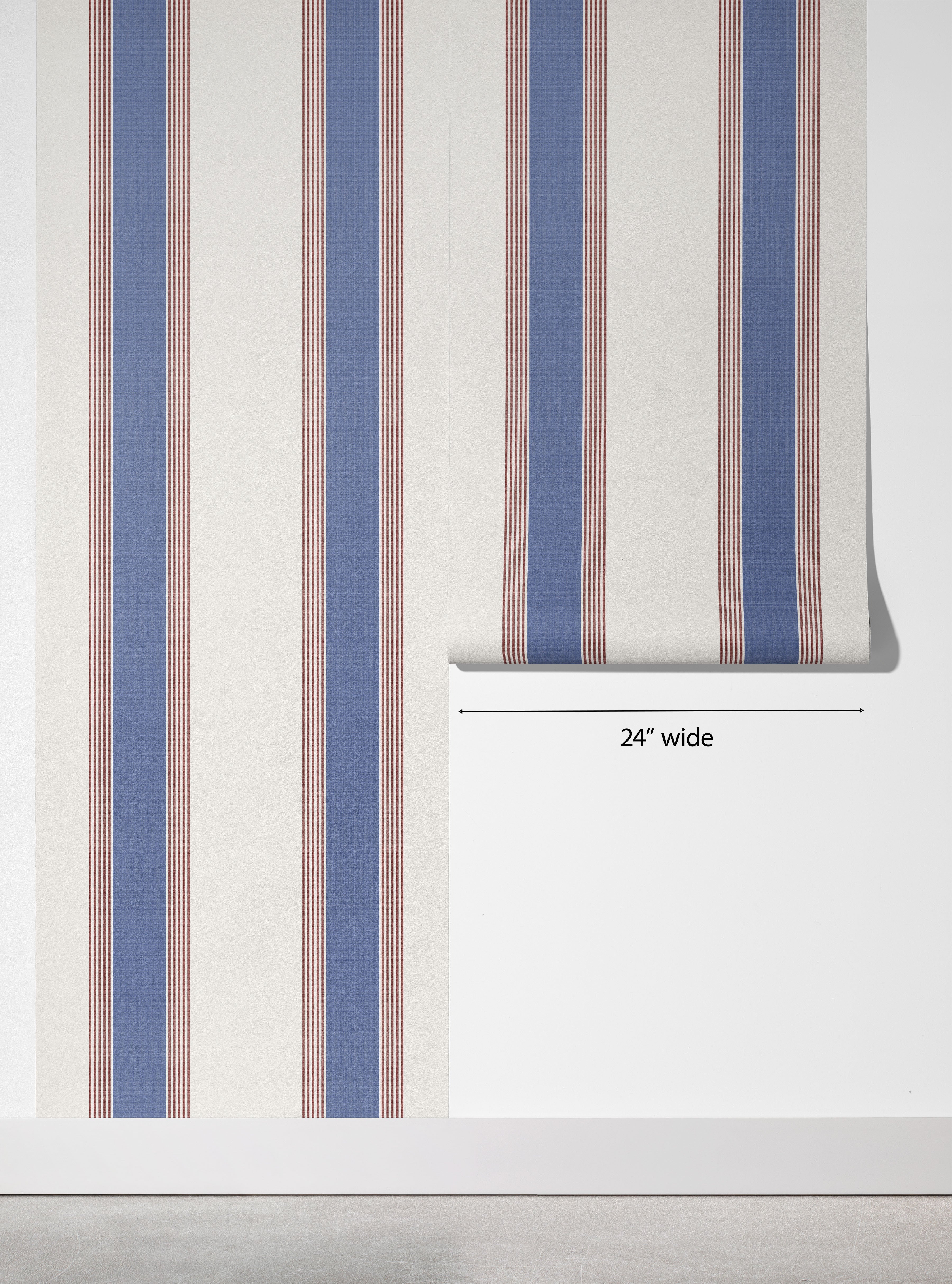 Wide Blue Stripe Wallpaper