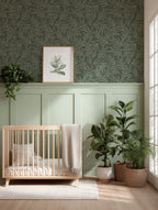 Linear Foliage Wallpaper