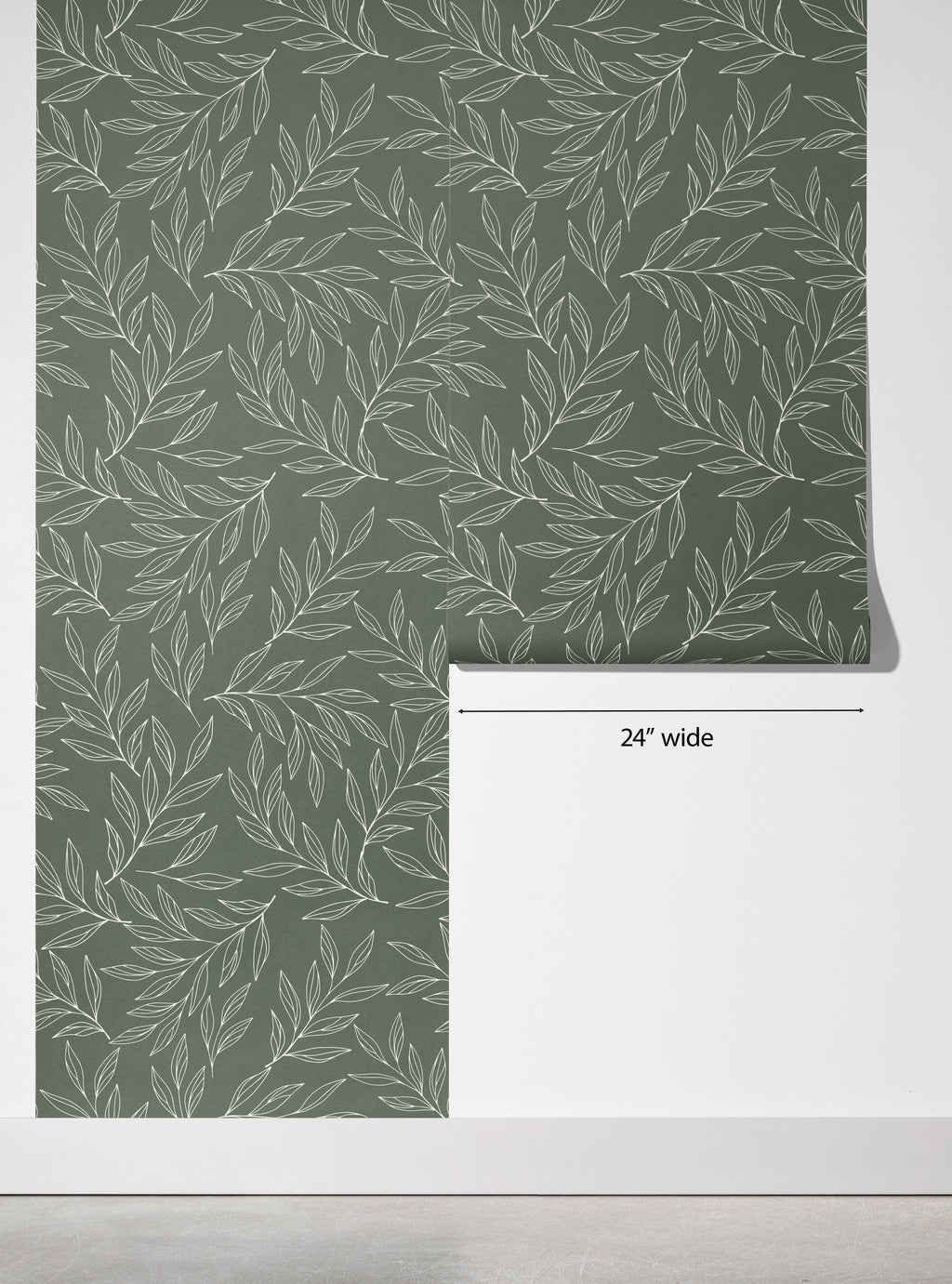 Linear Foliage Wallpaper