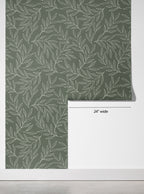 Linear Foliage Wallpaper