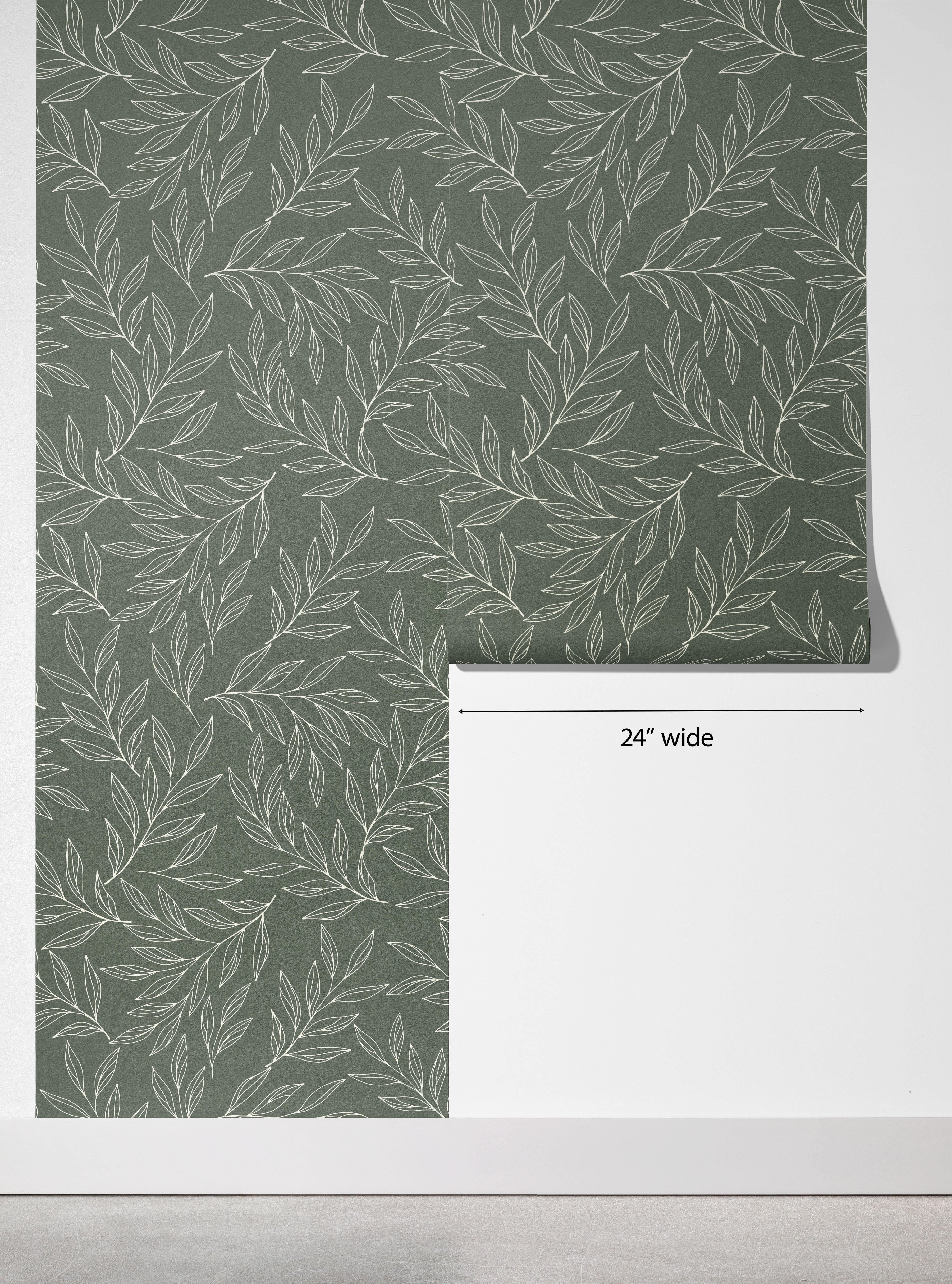 Linear Foliage Wallpaper