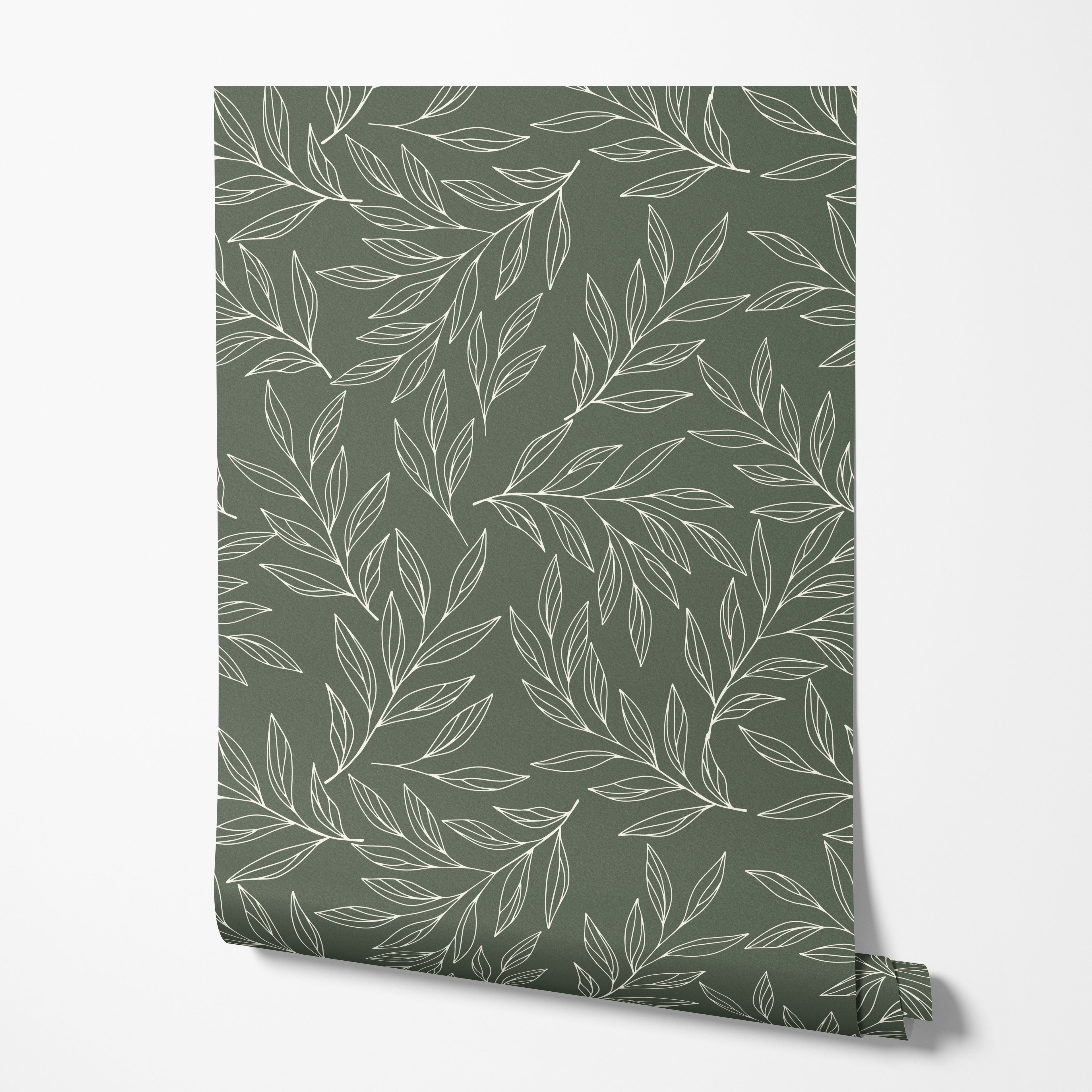 Linear Foliage Wallpaper