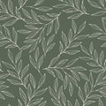 Linear Foliage Wallpaper