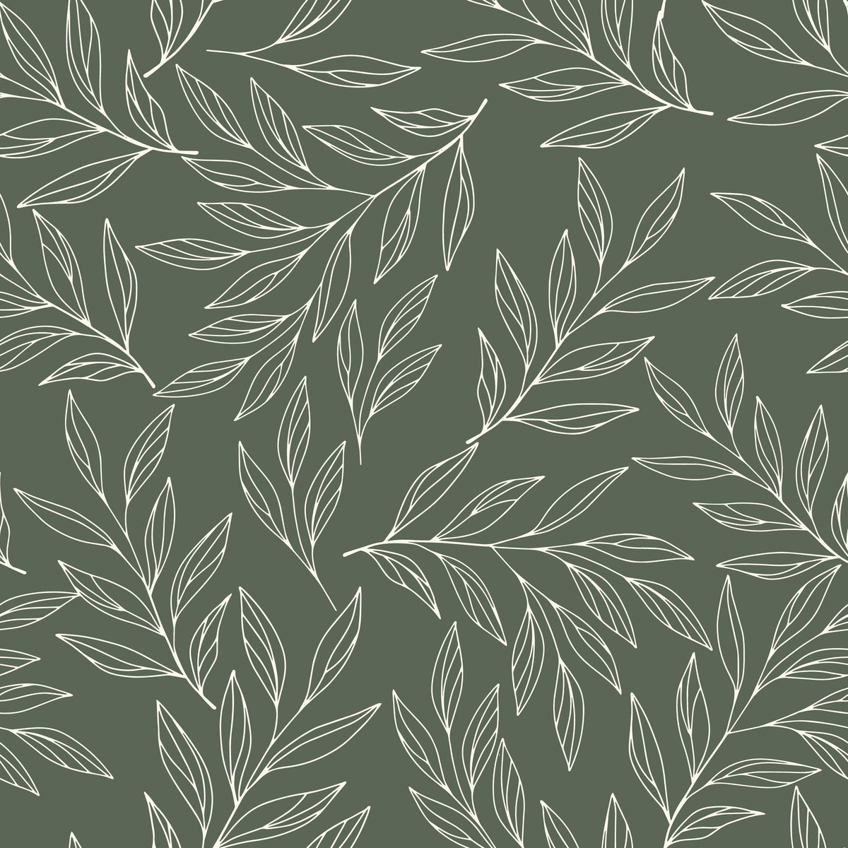 Linear Foliage Wallpaper