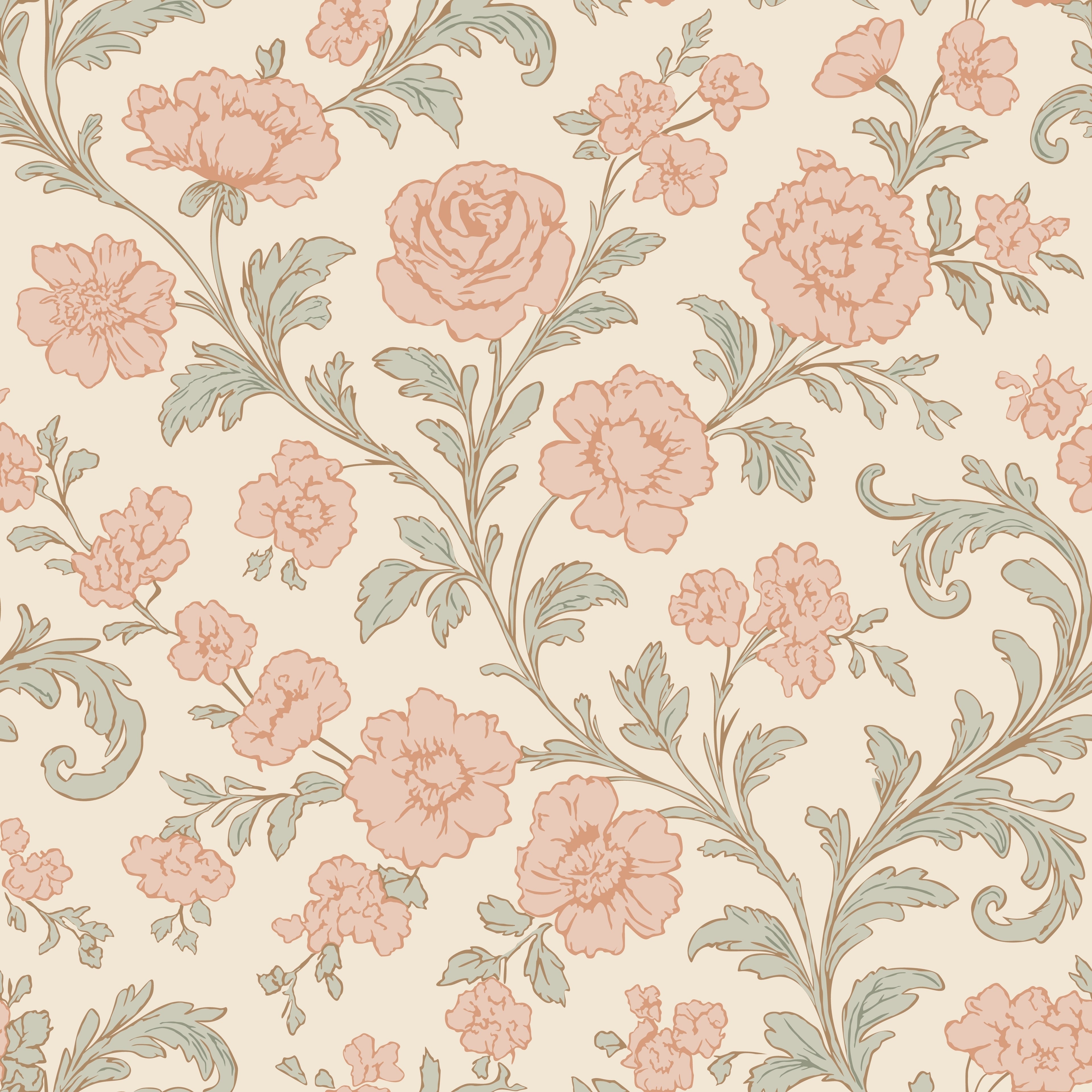 Trailing Rose Wallpaper