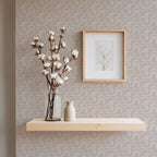Taupe Scroll Wallpaper
