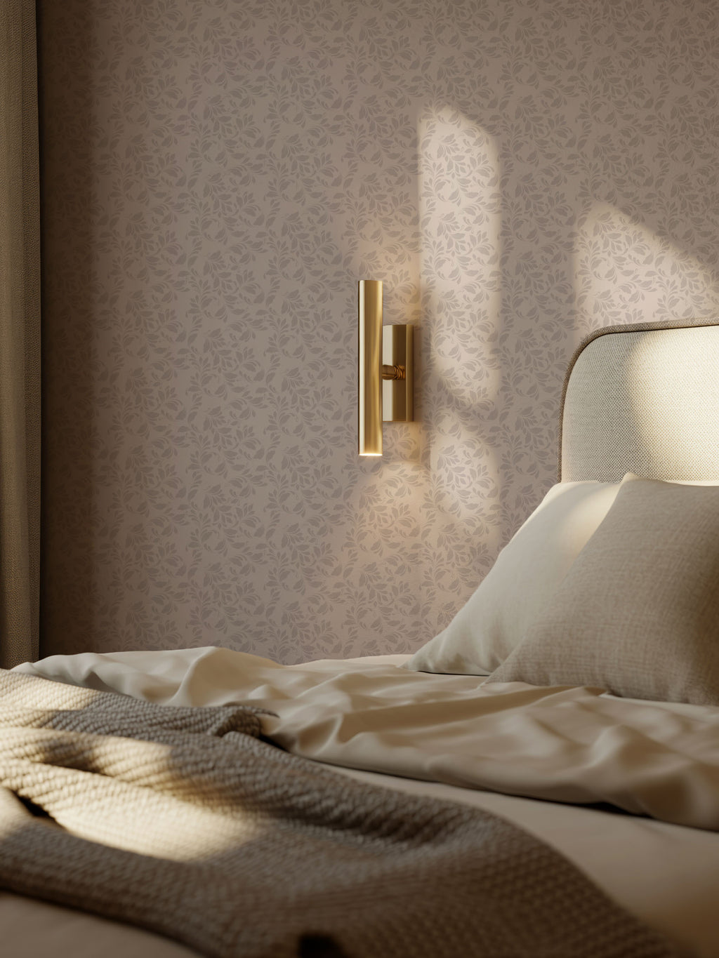 Taupe Scroll Wallpaper