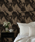 Vintage Dark Botanica Wallpaper