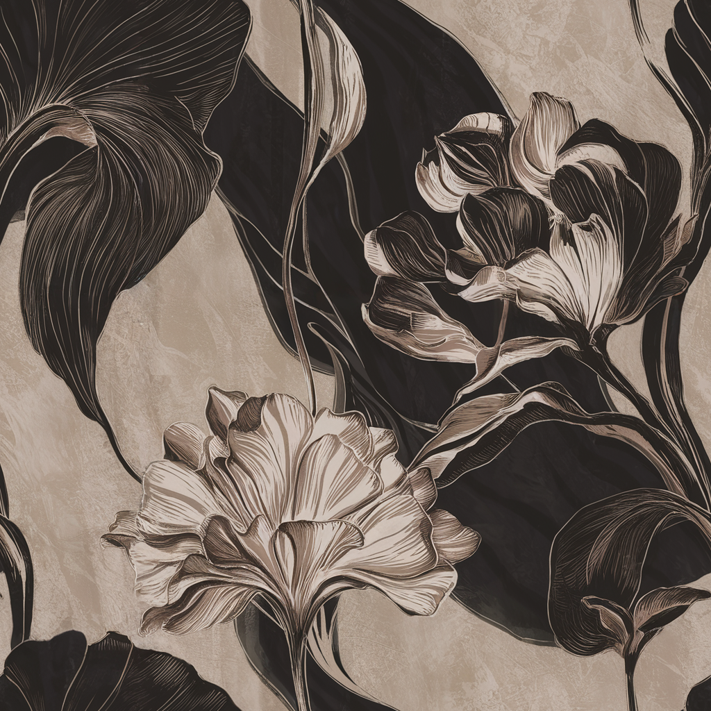 Vintage Dark Botanica Wallpaper