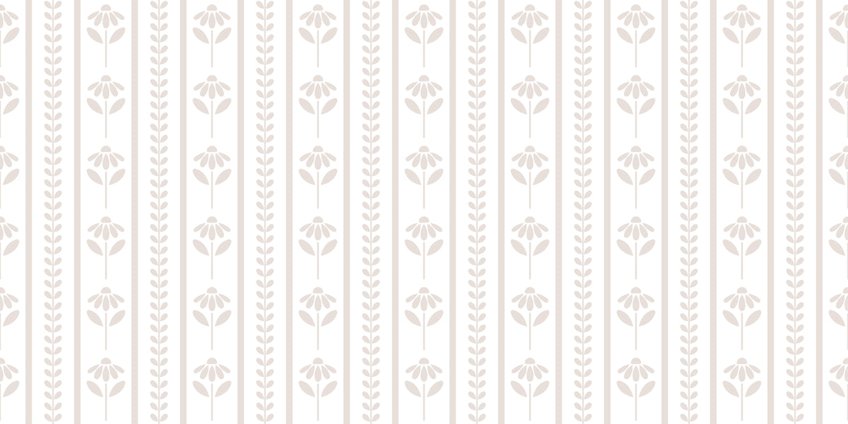 Daisy Stripes Wallpaper