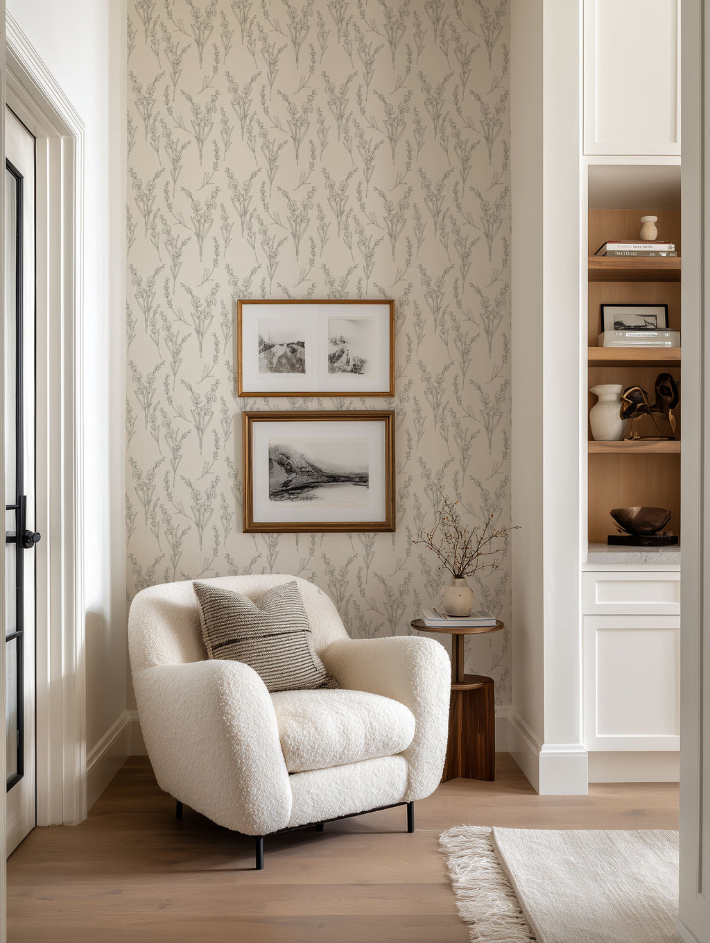 Lavender Etching Wallpaper