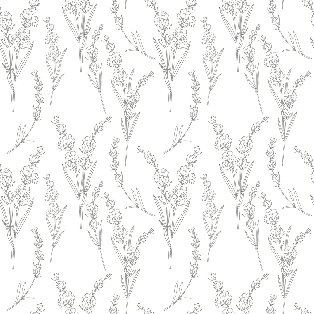 Lavender Etching Wallpaper