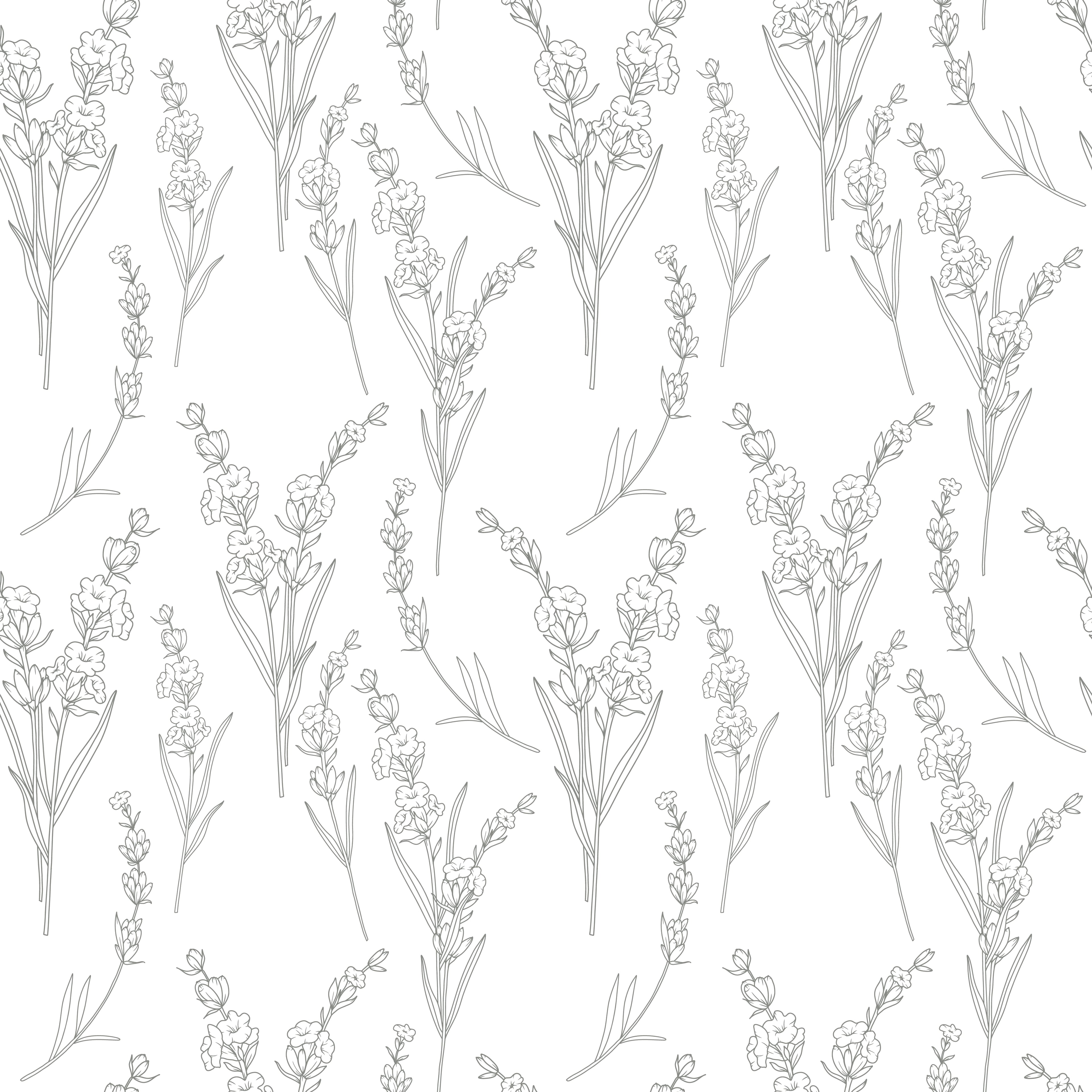 Lavender Etching Wallpaper
