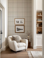 Neutral Plaid Wallpaper