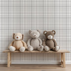 Neutral Plaid Wallpaper