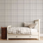 Neutral Plaid Wallpaper