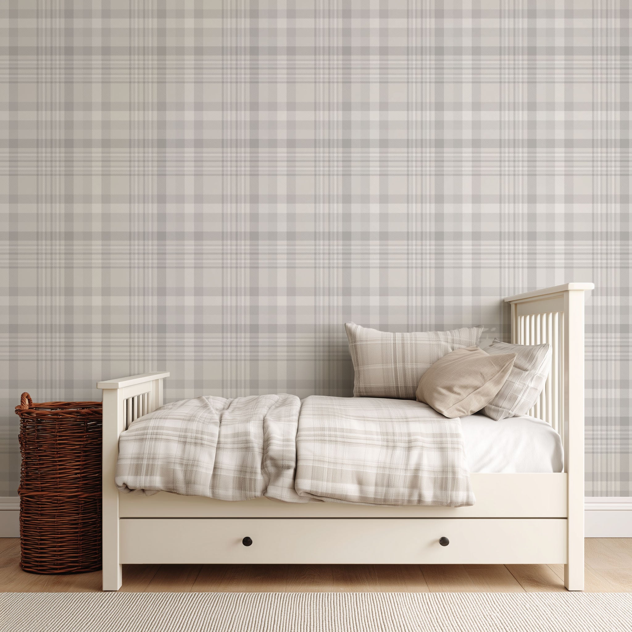 Neutral Plaid Wallpaper