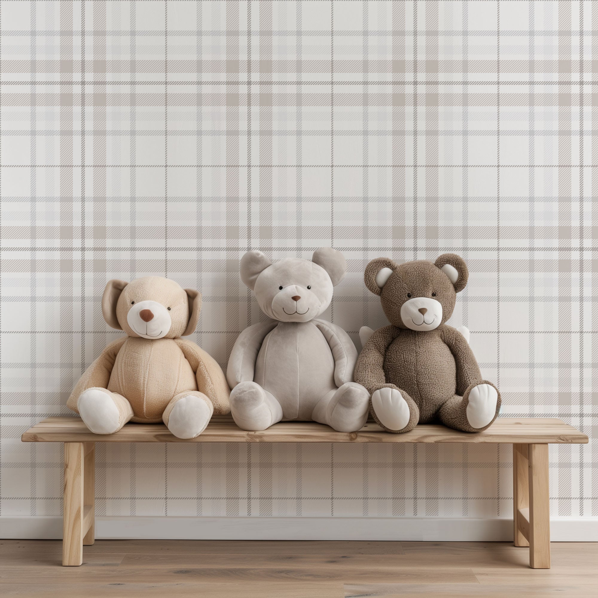 Beige Tartan Wallpaper