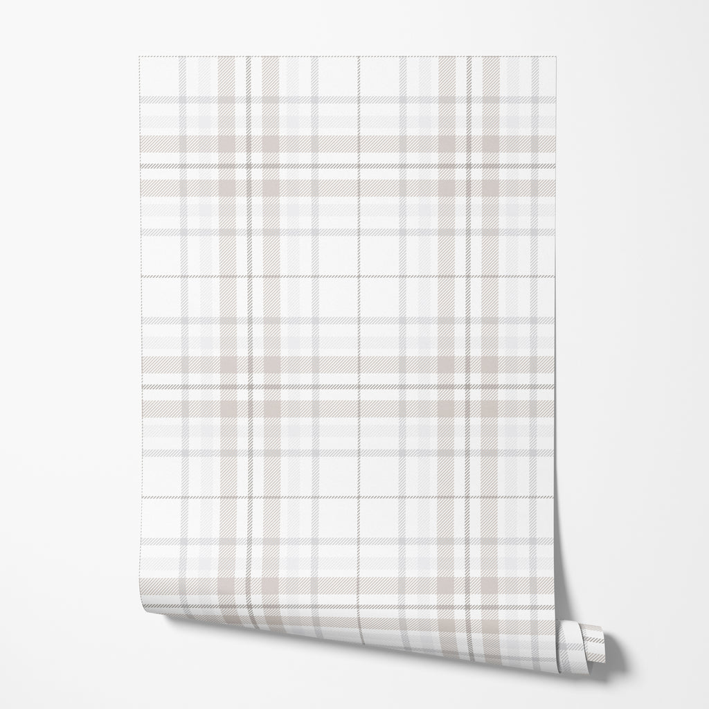 Beige Tartan Wallpaper