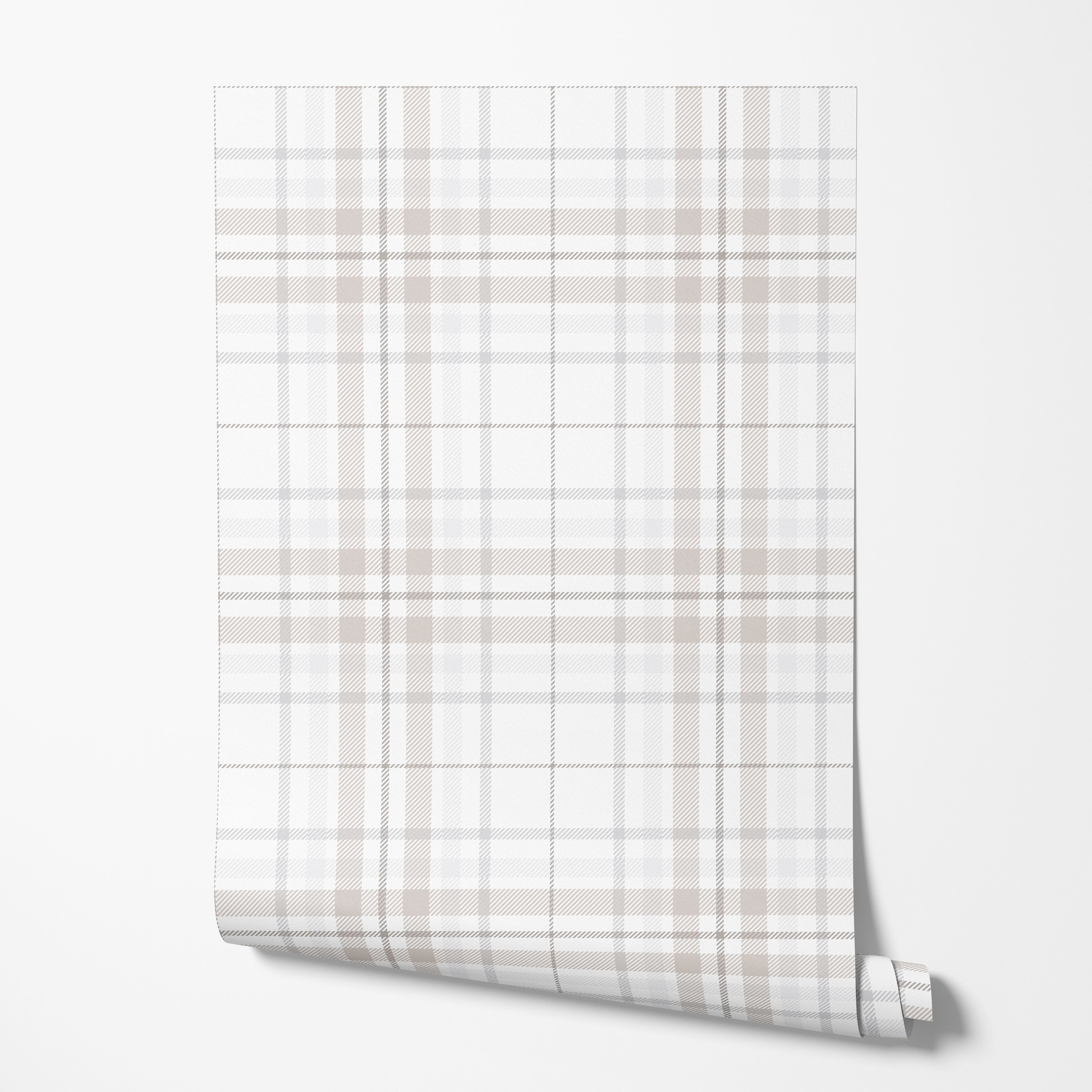 Beige Tartan Wallpaper