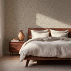 Vintage Beige Floral Wallpaper