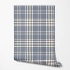 Soft Blue Plaid Wallpaper