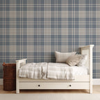 Soft Blue Plaid Wallpaper