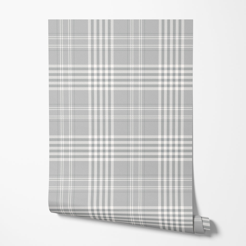 Ash Gingham Wallpaper