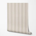 Beige Watercolor Stripe Wallpaper
