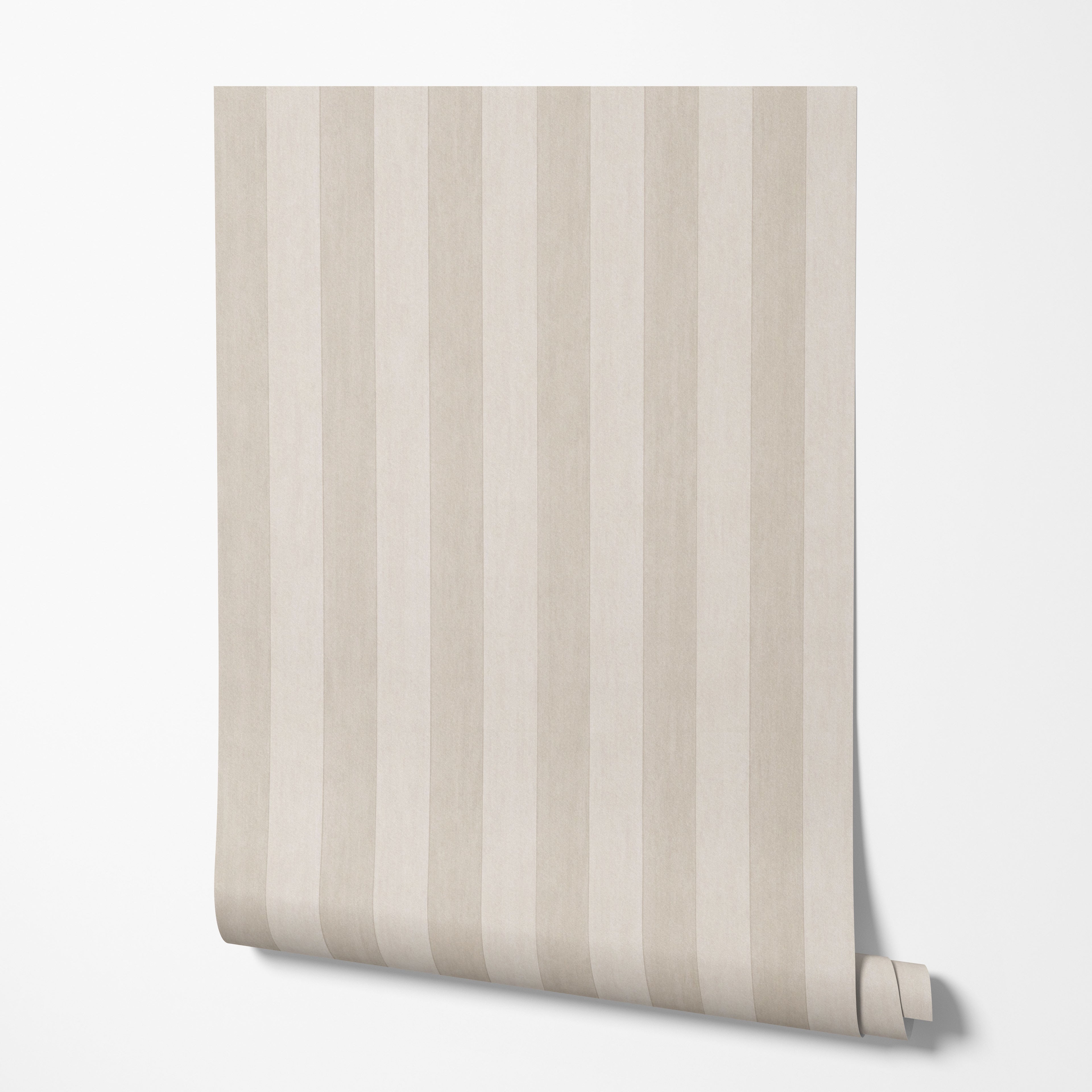 Beige Watercolor Stripe Wallpaper